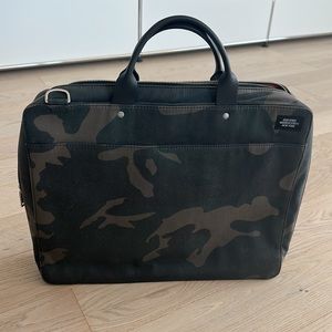 Jack Spade camo slim briefcase